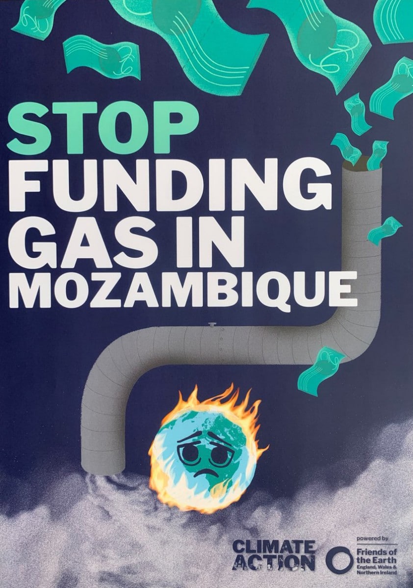 Poster - Stop funding gas in Mozambique